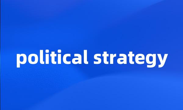 political strategy
