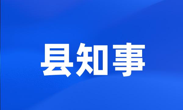 县知事