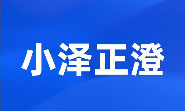 小泽正澄