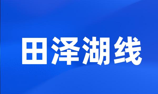 田泽湖线