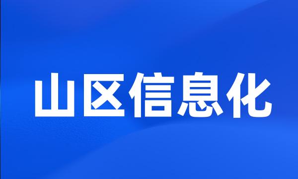 山区信息化