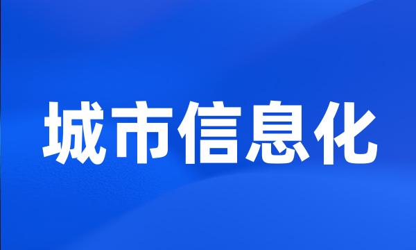 城市信息化