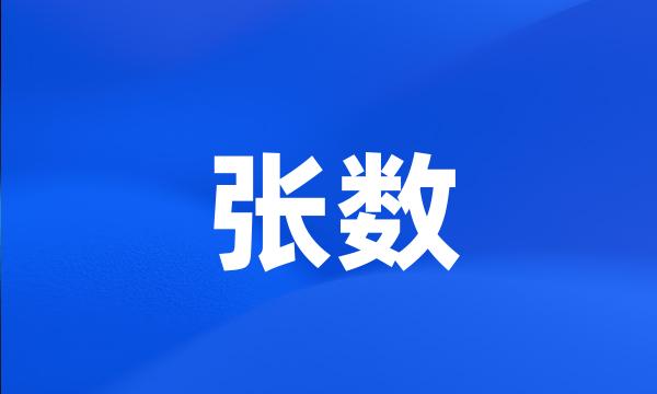 张数