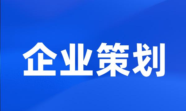 企业策划