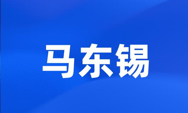 马东锡