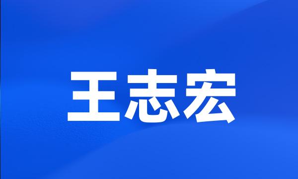 王志宏