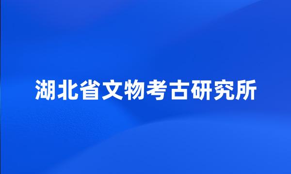 湖北省文物考古研究所