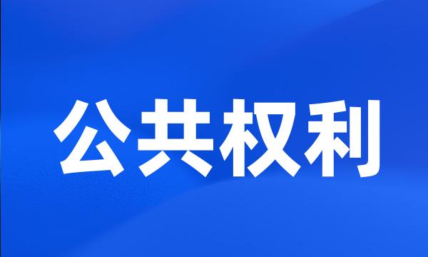 公共权利