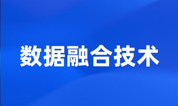 数据融合技术