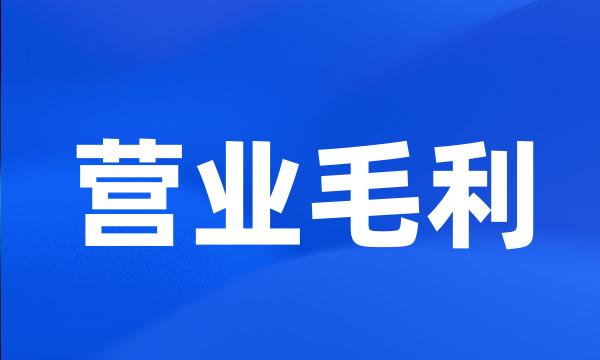 营业毛利