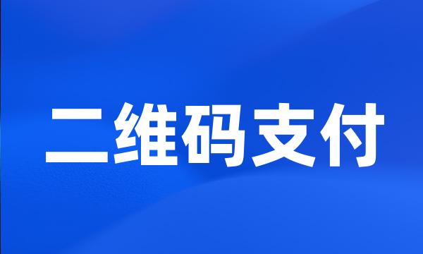 二维码支付