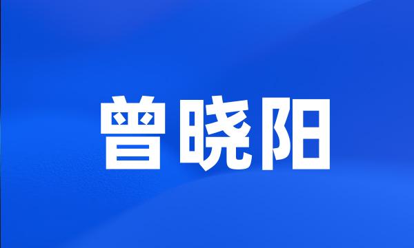 曾晓阳