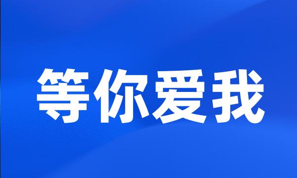 等你爱我