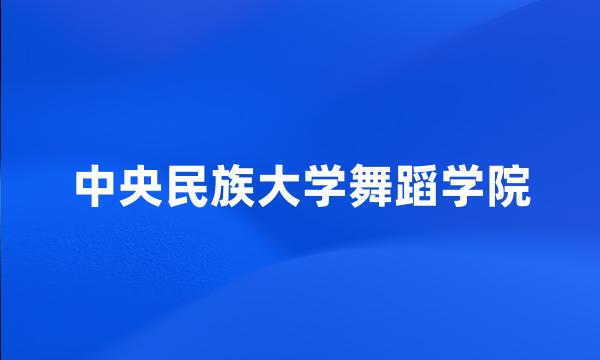 中央民族大学舞蹈学院