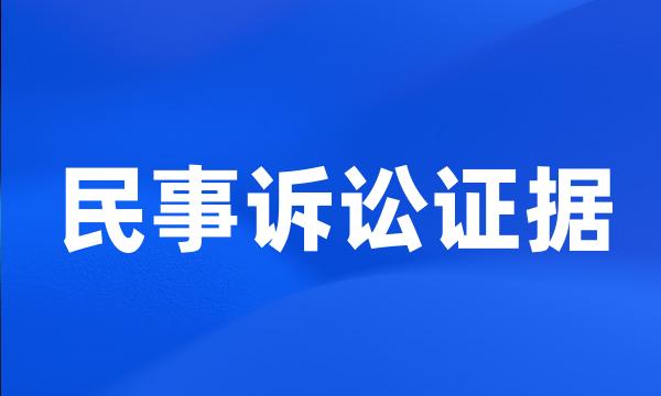 民事诉讼证据