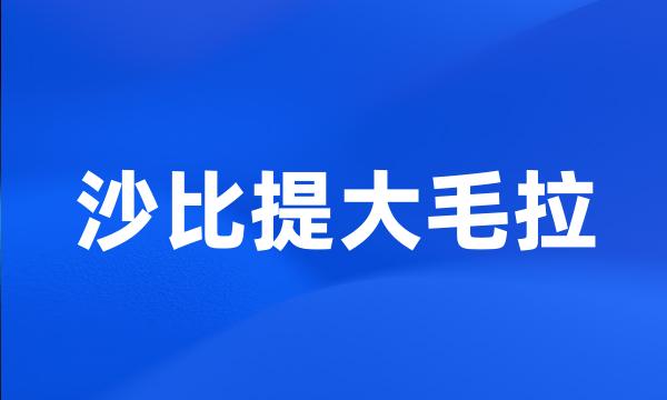 沙比提大毛拉