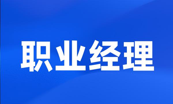 职业经理