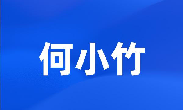 何小竹