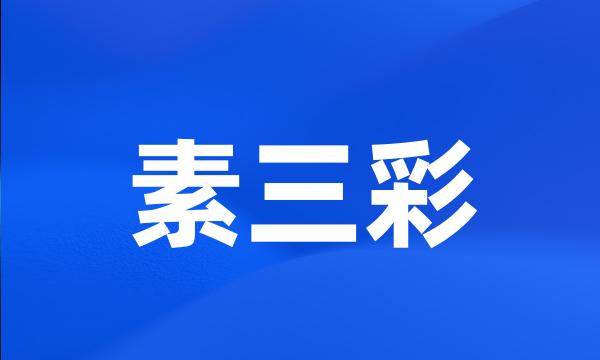 素三彩