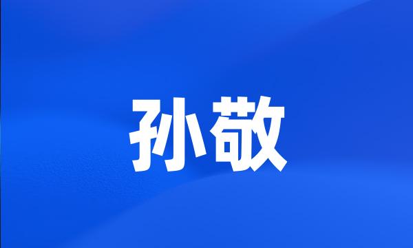 孙敬