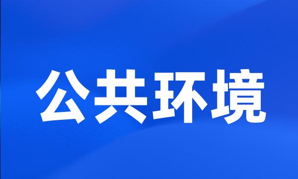 公共环境