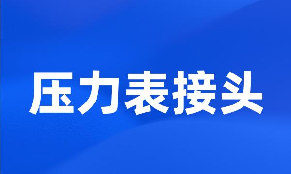 压力表接头