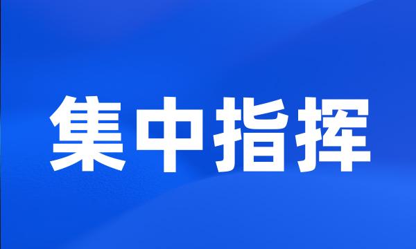 集中指挥