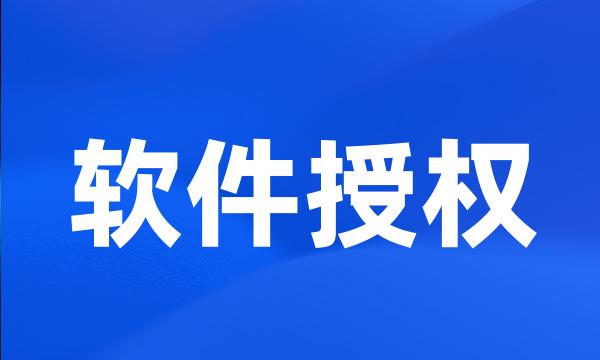 软件授权