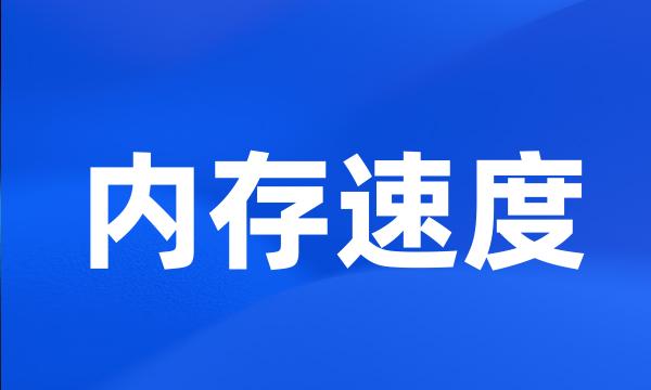 内存速度