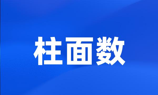 柱面数