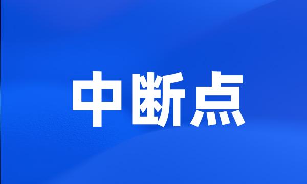 中断点