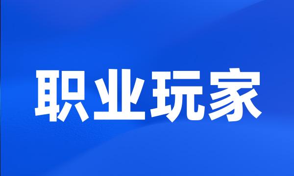 职业玩家