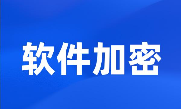 软件加密