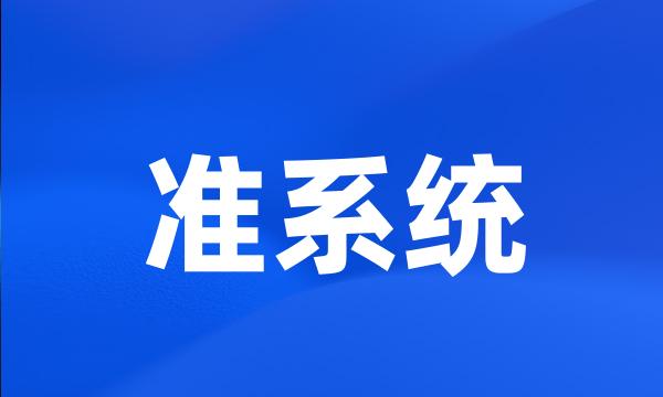 准系统