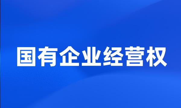 国有企业经营权