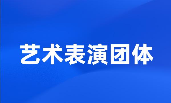 艺术表演团体