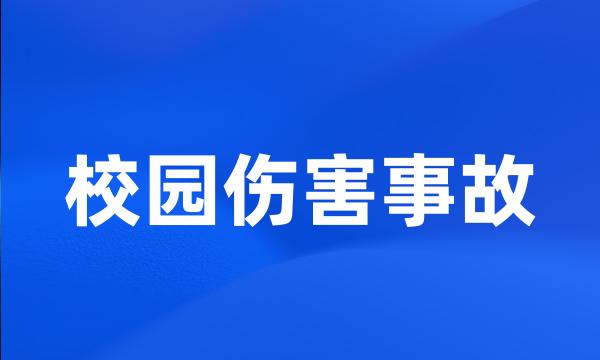 校园伤害事故