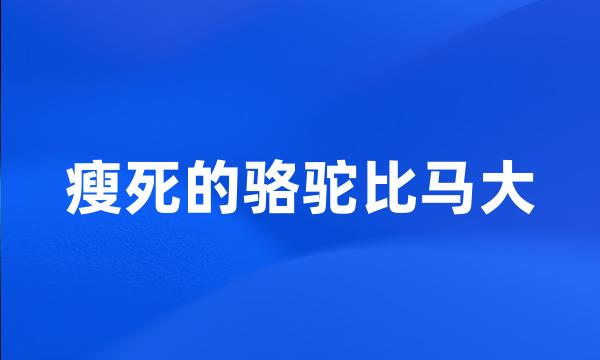 瘦死的骆驼比马大