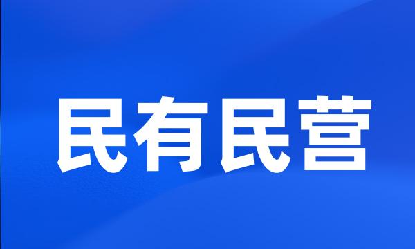 民有民营