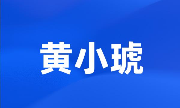 黄小琥