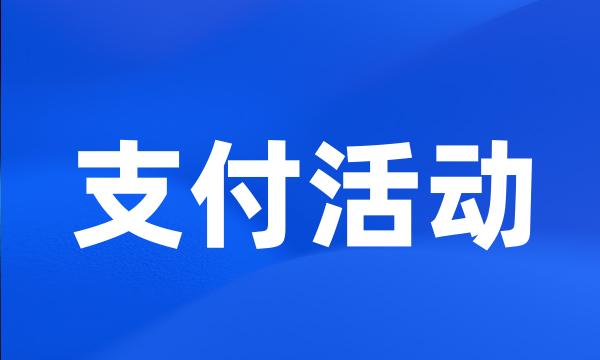 支付活动