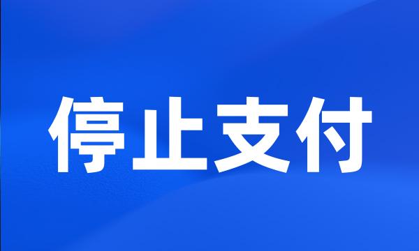 停止支付