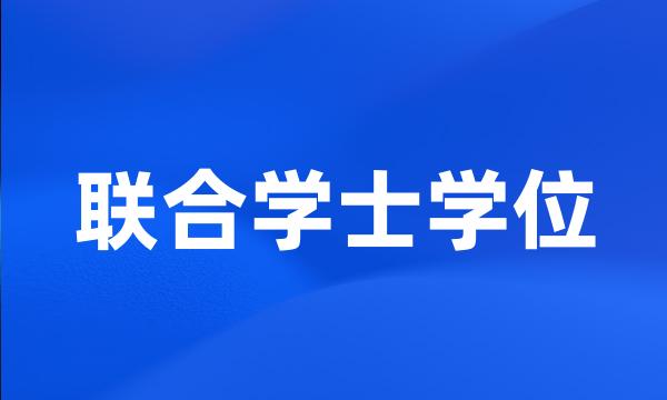 联合学士学位