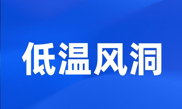 低温风洞