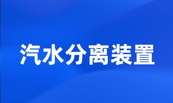 汽水分离装置