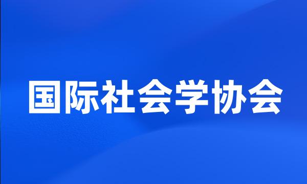 国际社会学协会