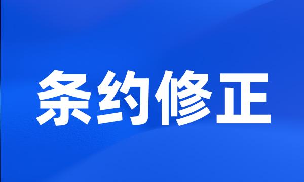 条约修正