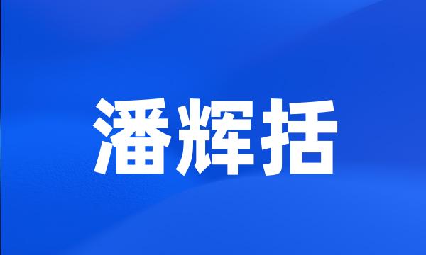 潘辉括