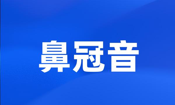 鼻冠音