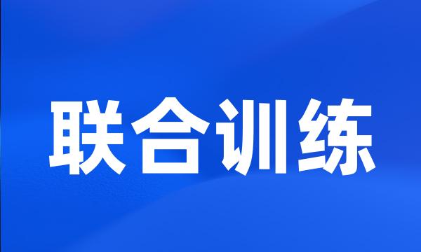 联合训练